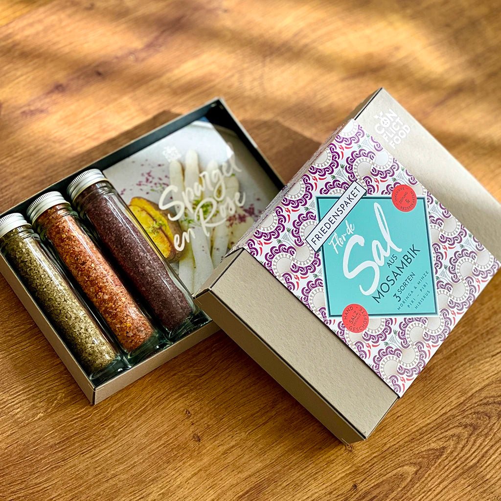 Geschenkpaket: Flor de Sal 3 Sorten - Conflictfood