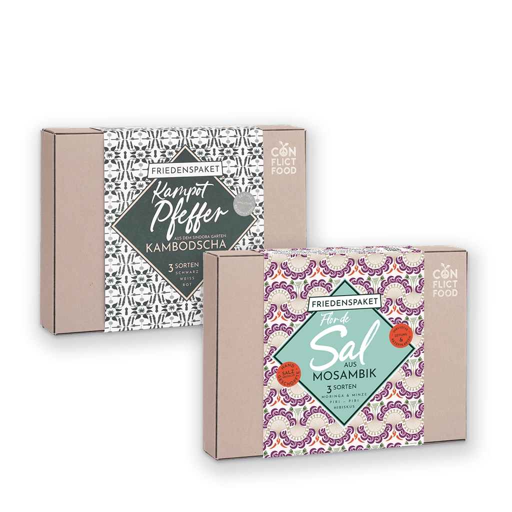 Kombi: Geschenkpakete Salz & Pfeffer - Conflictfood