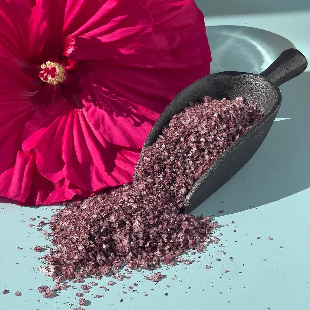 Gewürzsalz Flor de Sal mit Hibiskus