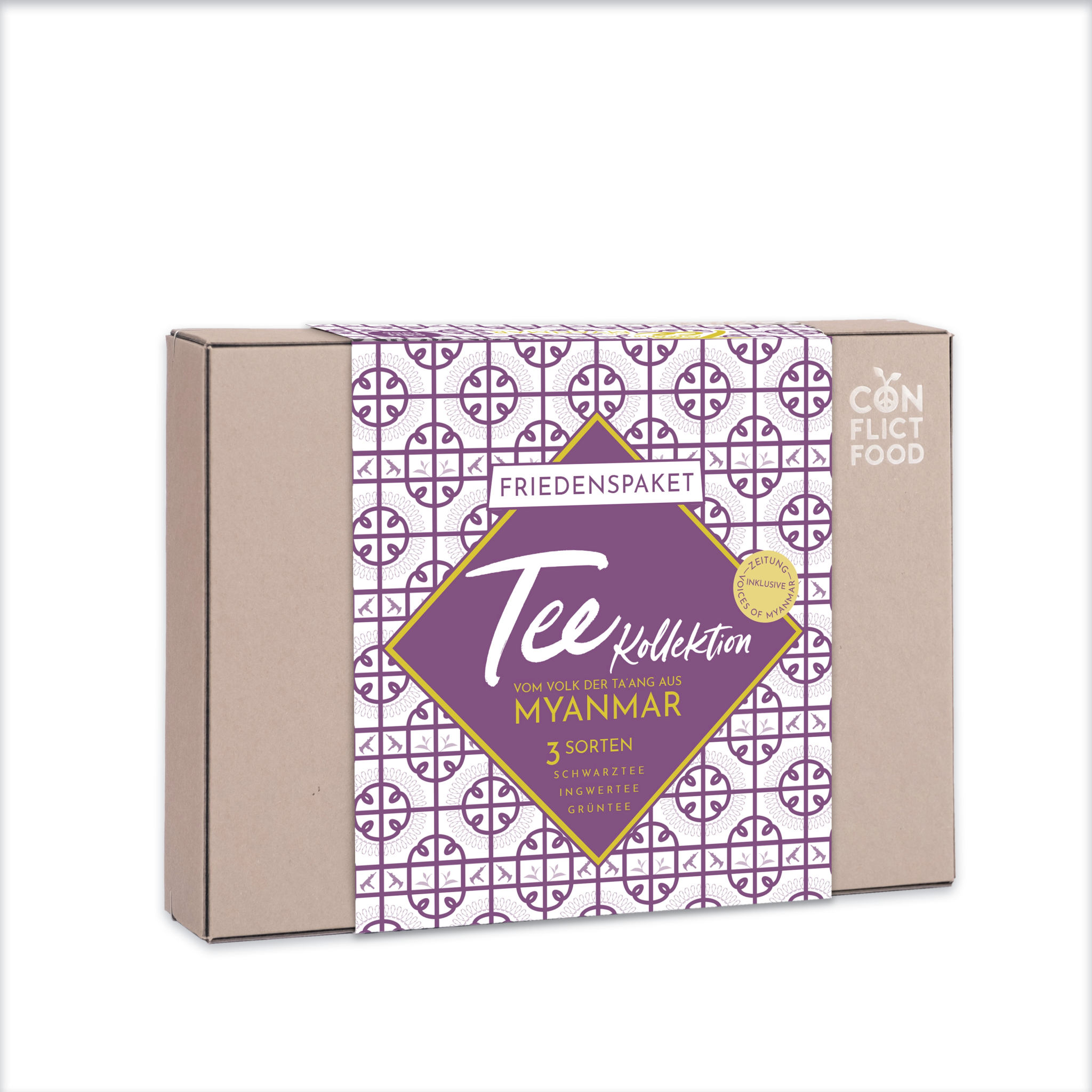 Geschenkset drei Teesorten aus Myanmar 