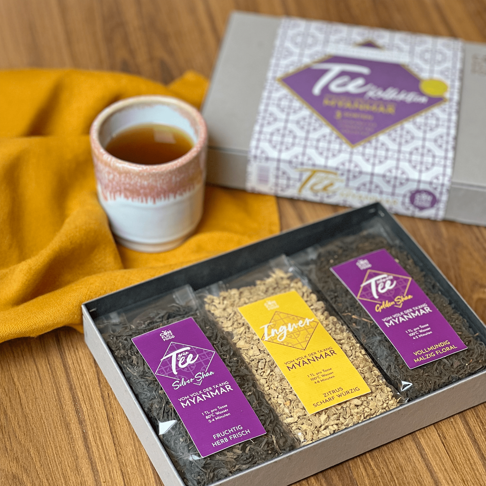 Geschenkpaket: Tee Kollektion 3 Sorten - Conflictfood