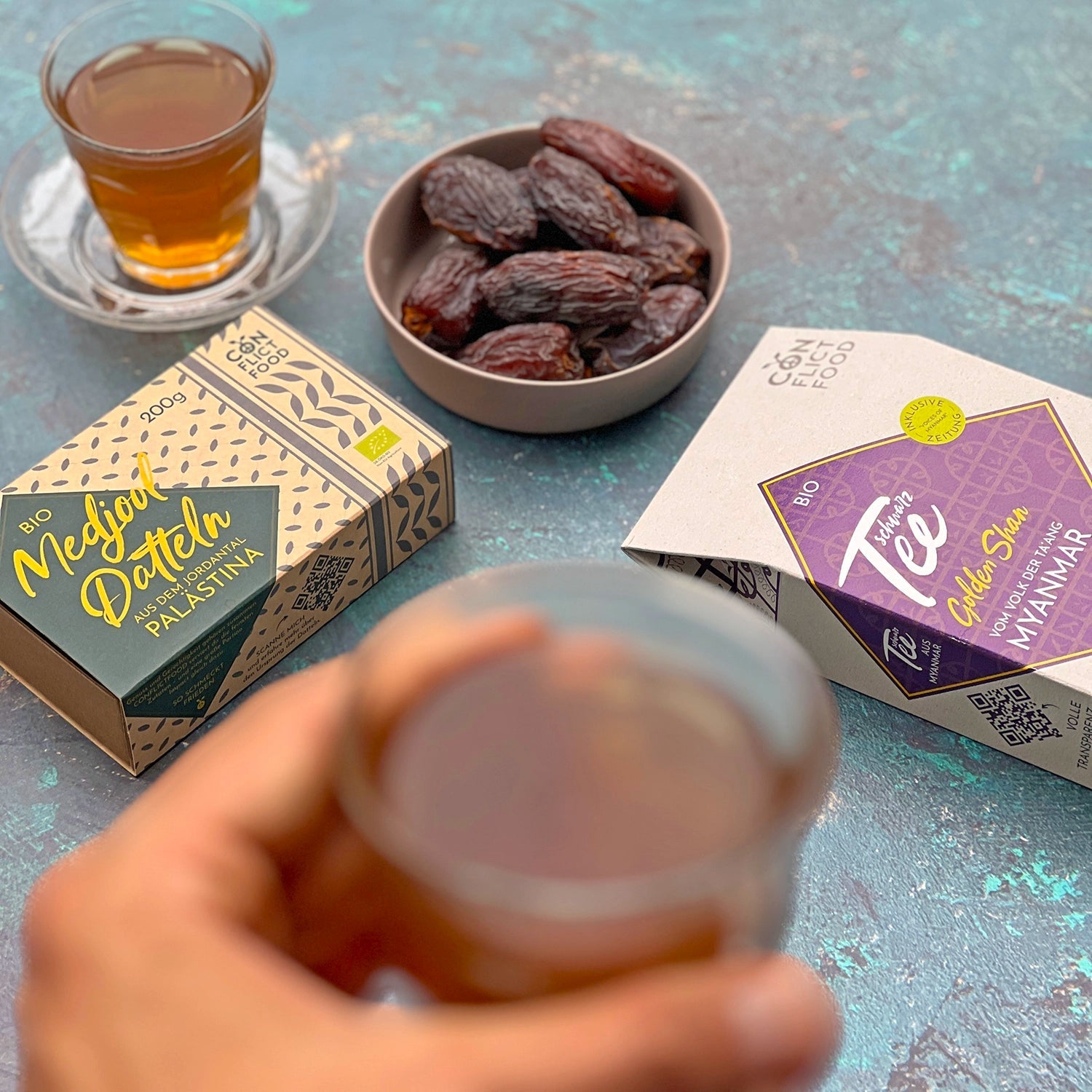 Kombi: Goldener Moment – Tee & Datteln - Conflictfood